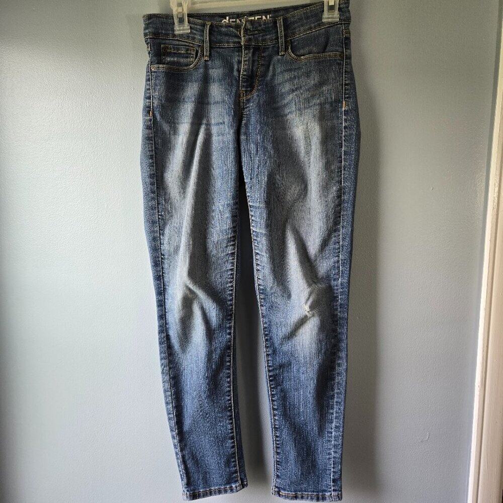 Levis Denizen Modern Skinny Distressed Faded Denim 5 Pocket Jeans Women's Size 2